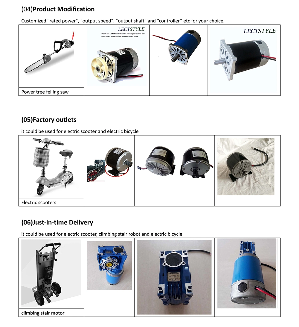 24V 500W Chain Driven Electric Motor on Electric Chain Saw